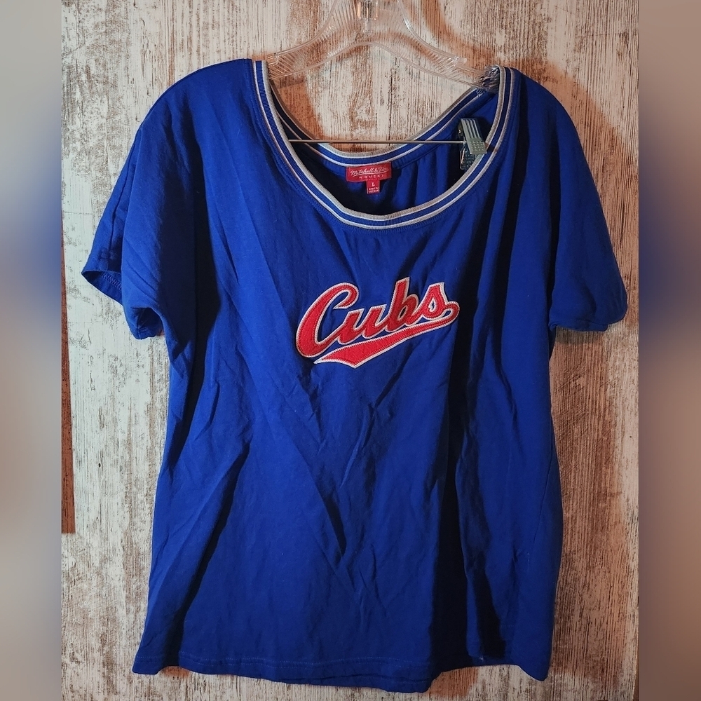 Mitchell & Ness Blue Chicago Cubs Short Sleeve Tee